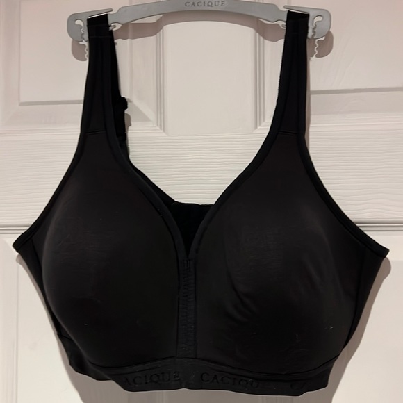 Cacique Other - Like new 42 D black cotton lightly padded lounge bra